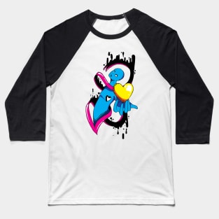 Heartthrob (Black BG) Baseball T-Shirt